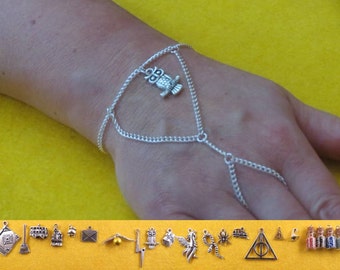 Wizard inspired slave bracelet with the charm of your choice