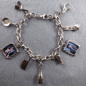 Hannibal charm and picture bracelet