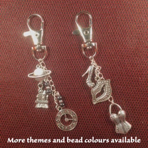 Rocky Horror Show bag charm (available with or without beads) - more charms and bead colours available.