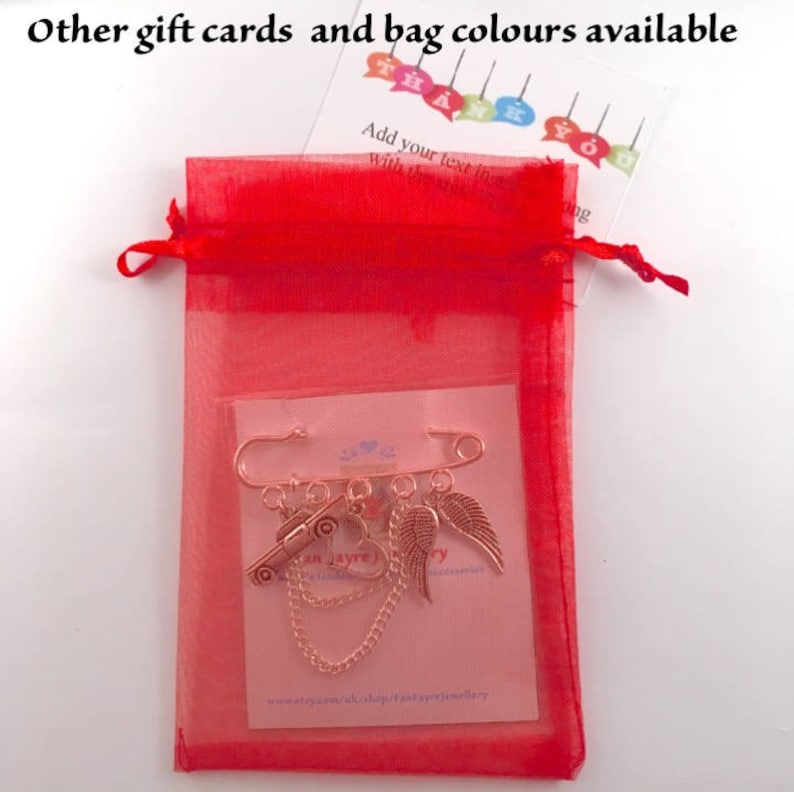 Gift van presentatie 2 - middelgrote organza zakje (4 kleuren om uit te kiezen) met gift card van uw keuze afbeelding 1
