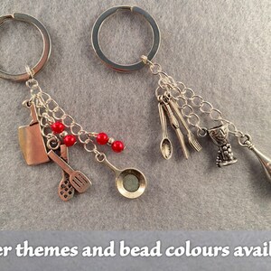Porte-clés inspiré d'Hannibal (avec ou sans perles) - Autres breloques et couleurs de perles disponibles.