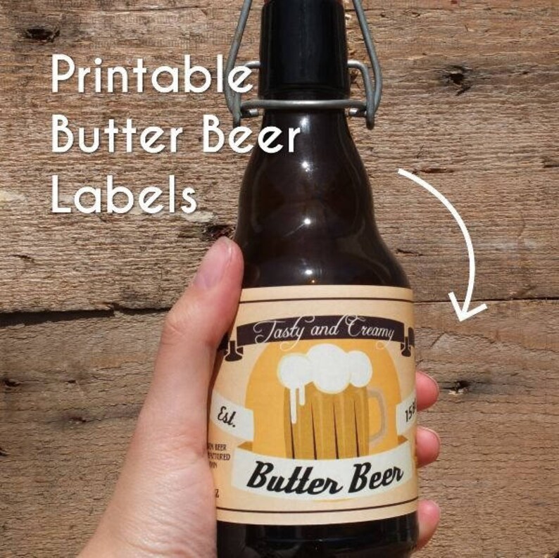 Printable Butter Beer Labels DIY Butterbeer Label Instant | Etsy