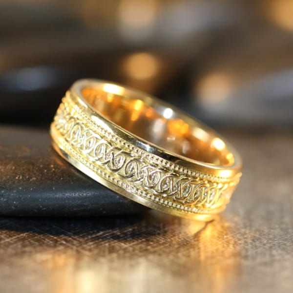 HIJONES Stainless Steel Celtic Knot Ring - Eternity Promise Band For Men & Women - View #7