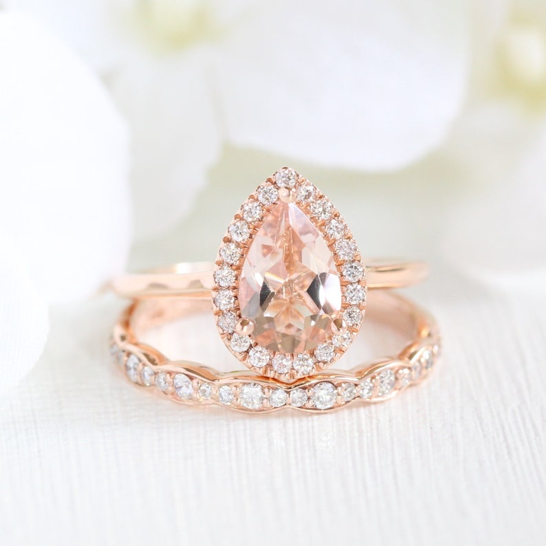 pear morganite engagement ring pear morganite engagement ring