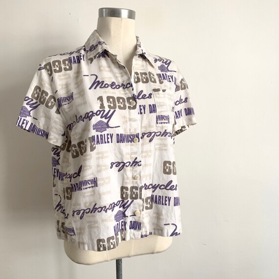 Chemise Homme Harley-Davidson - Boutonnée, Grise, 100% Coton - Taille S - Excellent état Occasion