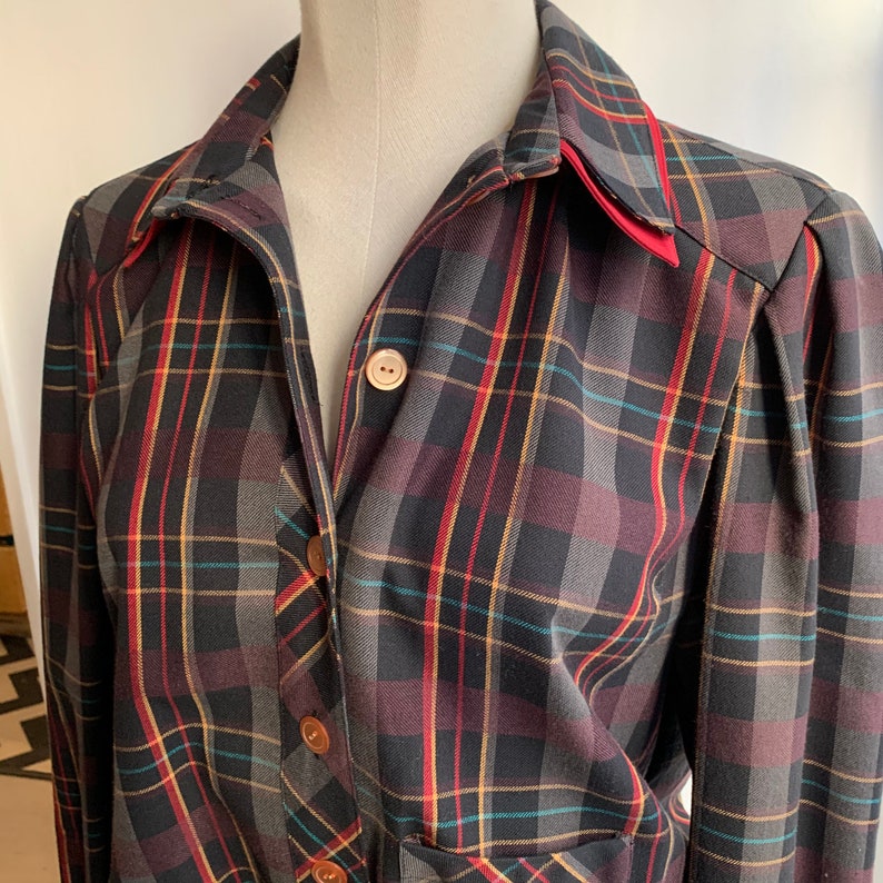 Rockabilly 1940\u2019s Style Tartan Plaid Lightweight Sports Jacket