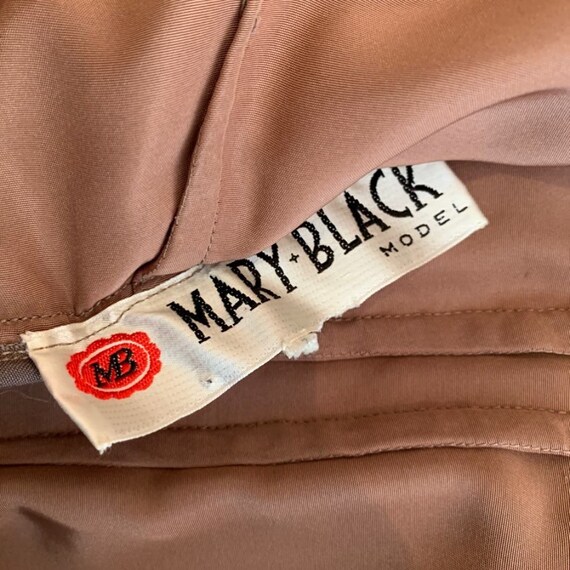 1950's "Mary Black Model" Mauve Silk and Lace Coc… - image 7