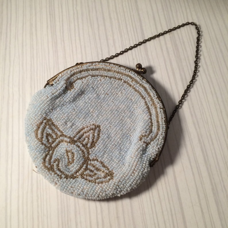 Art Deco Great Gatsby Flapper SWEET 1920/'s Beaded Coin Purse