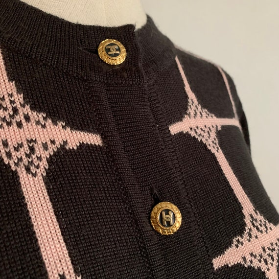 Chic Italian Knit Cardigan - Cluless - 90’s - Gol… - image 3