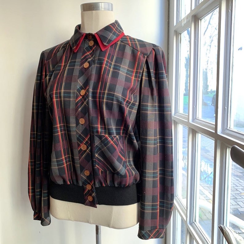 Rockabilly 1940\u2019s Style Tartan Plaid Lightweight Sports Jacket