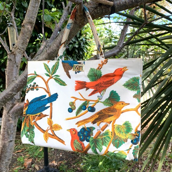 1950's “Margaret Smith” Tropical Bird Foliage Ber… - image 1