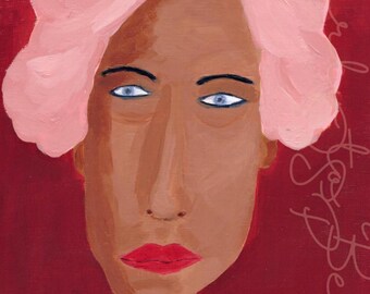Acrylic Original Painting "Eunice" on 8" x 10" Hardboard 2025