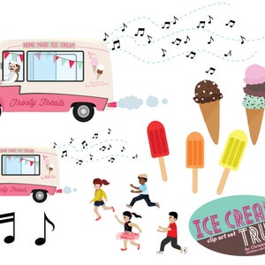 Ice Cream Truck Clip Art Set