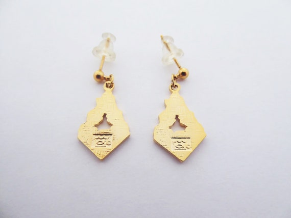 Vintage Small Gold Tone Cloisonné Enamel Kite Sha… - image 5