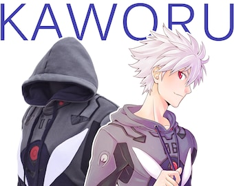 OTAKool: Unisex hooded full zip sweatshirt inspired by KAWORU NAGISA's plugsuit from Rebuild of Evangelion 2.0. On demand!