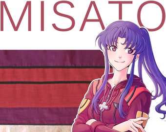 CUSCINI decorativo "Colores de Evangelion" - MISATO KATSURAGI : cojines 42 x 42 cm inspirados en los colores icónicos de Neon Genesis Evangelion