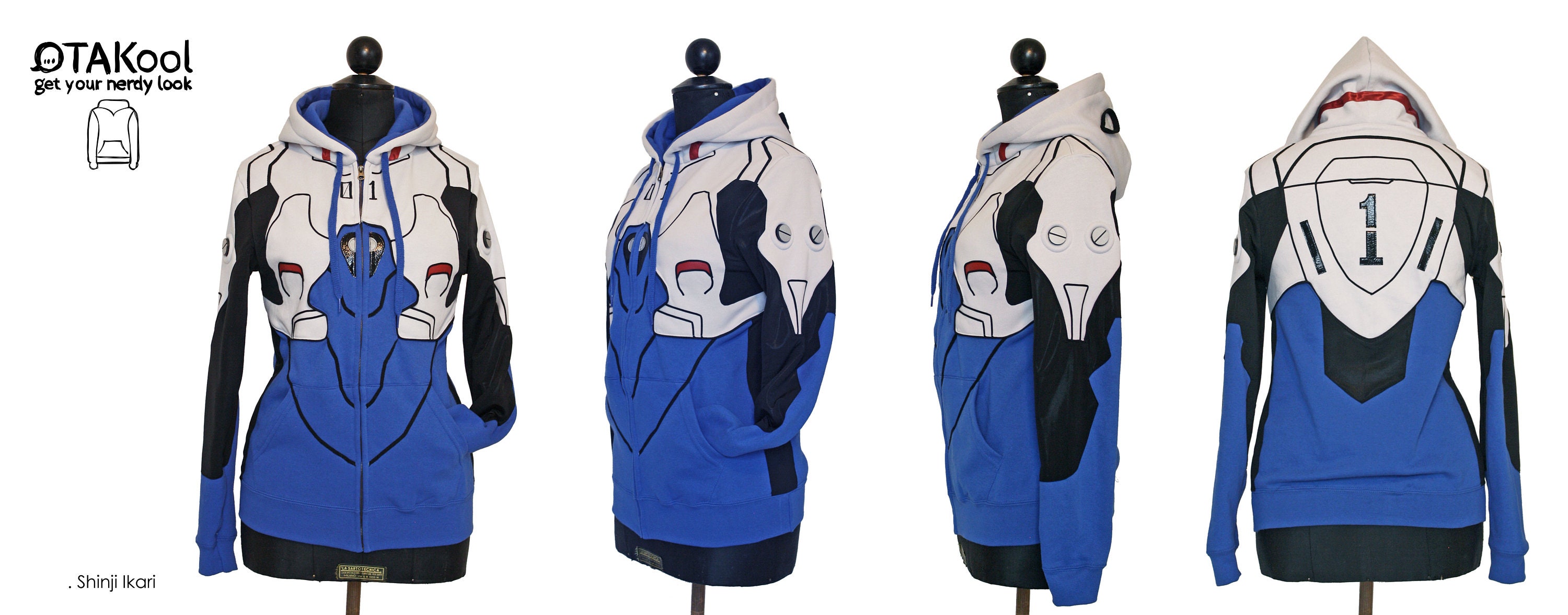 Otakool: Hooded Full Zip Sweatshirt Inspired by SHINJI Otakool: Hooded Full Zip Sweatshirt Inspired by SHINJI