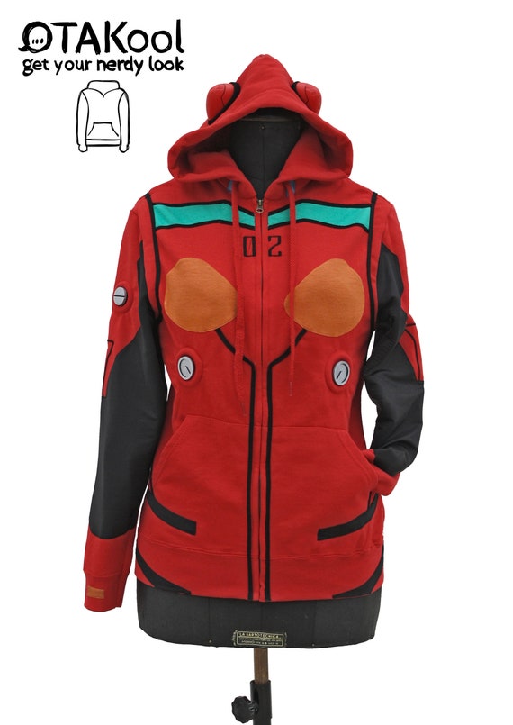 Otakool: Unisex Hooded Full Zip Sweatshirt Inspired by ASUKA