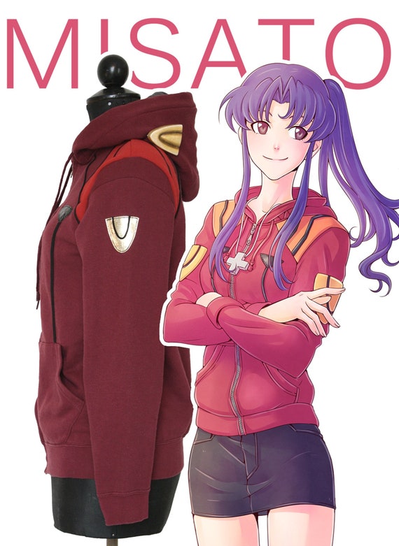 Otakool: Hooded Full Zip Sweatshirt Inspired by MISATO Otakool: Hooded Full Zip Sweatshirt Inspired by MISATO