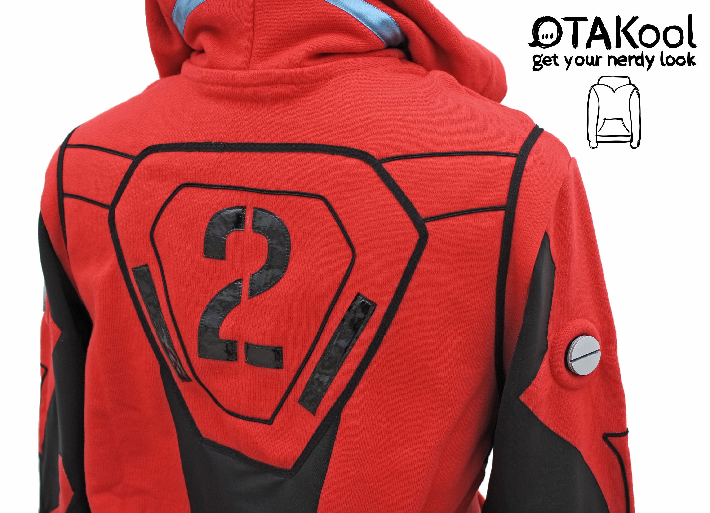 Otakool: Unisex Hooded Full Zip Sweatshirt Inspired by ASUKA Otakool: Unisex Hooded Full Zip Sweatshirt Inspired by ASUKA