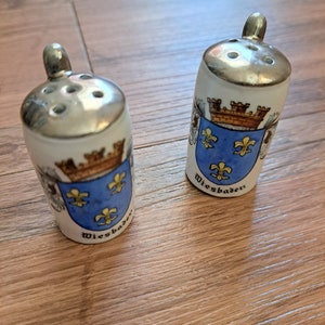Vintage mini stein salt and pepper shakers