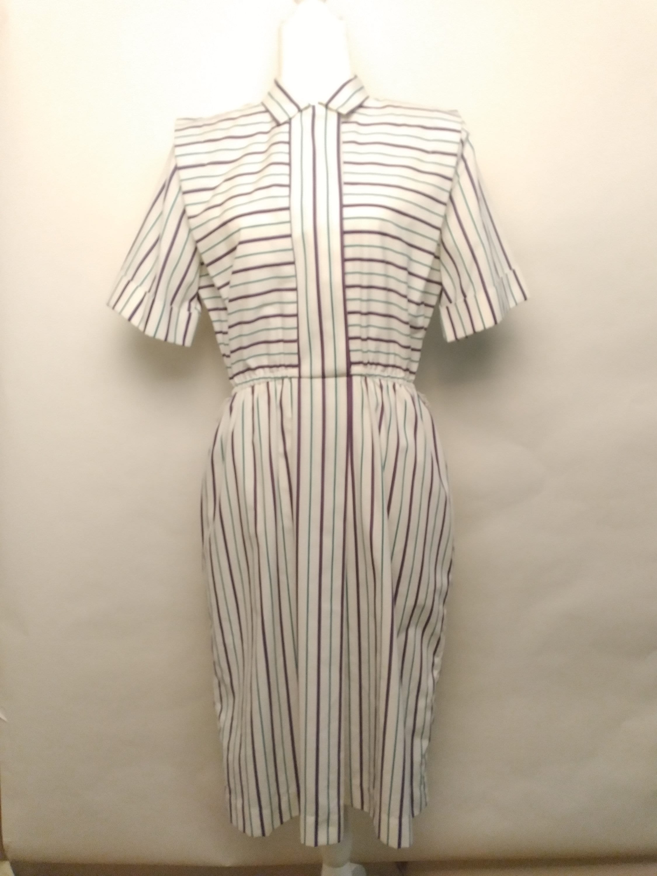 Vintage Schrader Sport Petite Striped Dress - Etsy