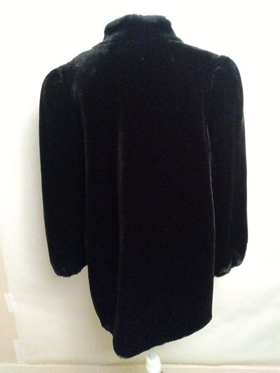 Jordache black faux fur jacket - image 4