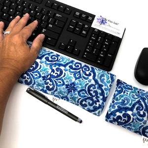 Ergonomic Keyboard and Mouse Pad Set: Washable Cover Wrist Rest/Support, Heat Pack,