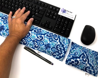 Ergonomic Keyboard Pad Mouse Pad -" With Removable Washable Cover" - office gift - Wrist Rest Heat Pack -wrist support- computer accessory