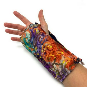 1 Wrist and hand heat wrap, All Flax, Carpal tunnel relief, wrist and hand heating mitt for arthritis , typing and knitting relief