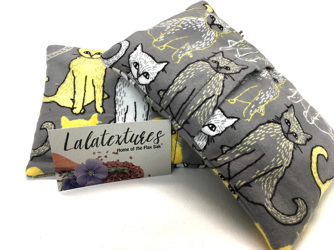 Set of 2 Microwave Heating Pads Flax BOOBOO BAGS Cats Etsy