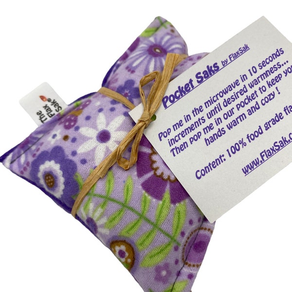 2 Pocket Hand Warmers - Heating Pads - Flax - Booboo Saks - Pain Relief  -  Gift for Friends - Teachers Gift