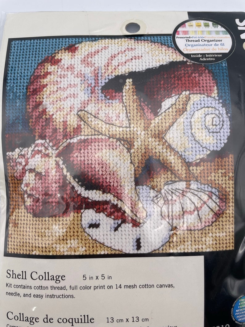 Dimensions Shell Collage Needlepoint Kit New 7219 Etsy
