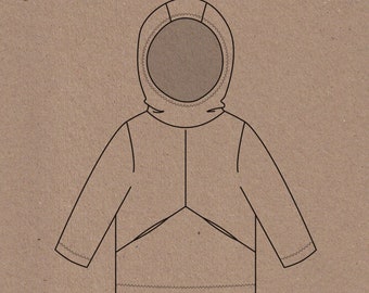 Charlie Hoodie and Tunic PDF - Two Stitches Patterns - Children's Hoodie Pattern