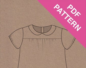 Edie Blouse & Shirt dress - Two stitches Patterns - PDF pattern