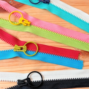 Free-Style Mix and Match Zippers - Fun rainbow zips!