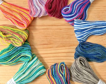 Japanese Sashiko Thread - 20m - Variegated Colours!