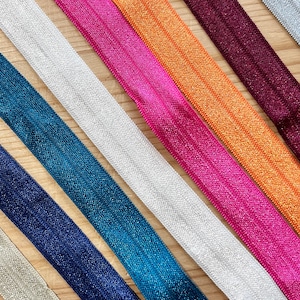 Fold Over Elastic (FOE) - Satin Face with Plush Back - Lingerie-Knicker Elastic - 16mm - Many Colours!