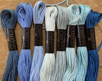 Ocean Spray - Lecien Cosmo 8 Broderitrådsset
