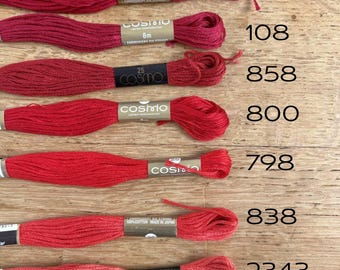 Cosmo Lecien Embroidery Thread Floss - Reds