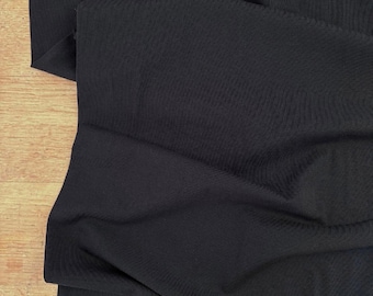 Black - Organic Jersey Fabric - sold by the quarter metre