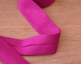 Jersey/ Knit Binding Tape - Cotton Single Fold - Fucsia - 20mm al metro