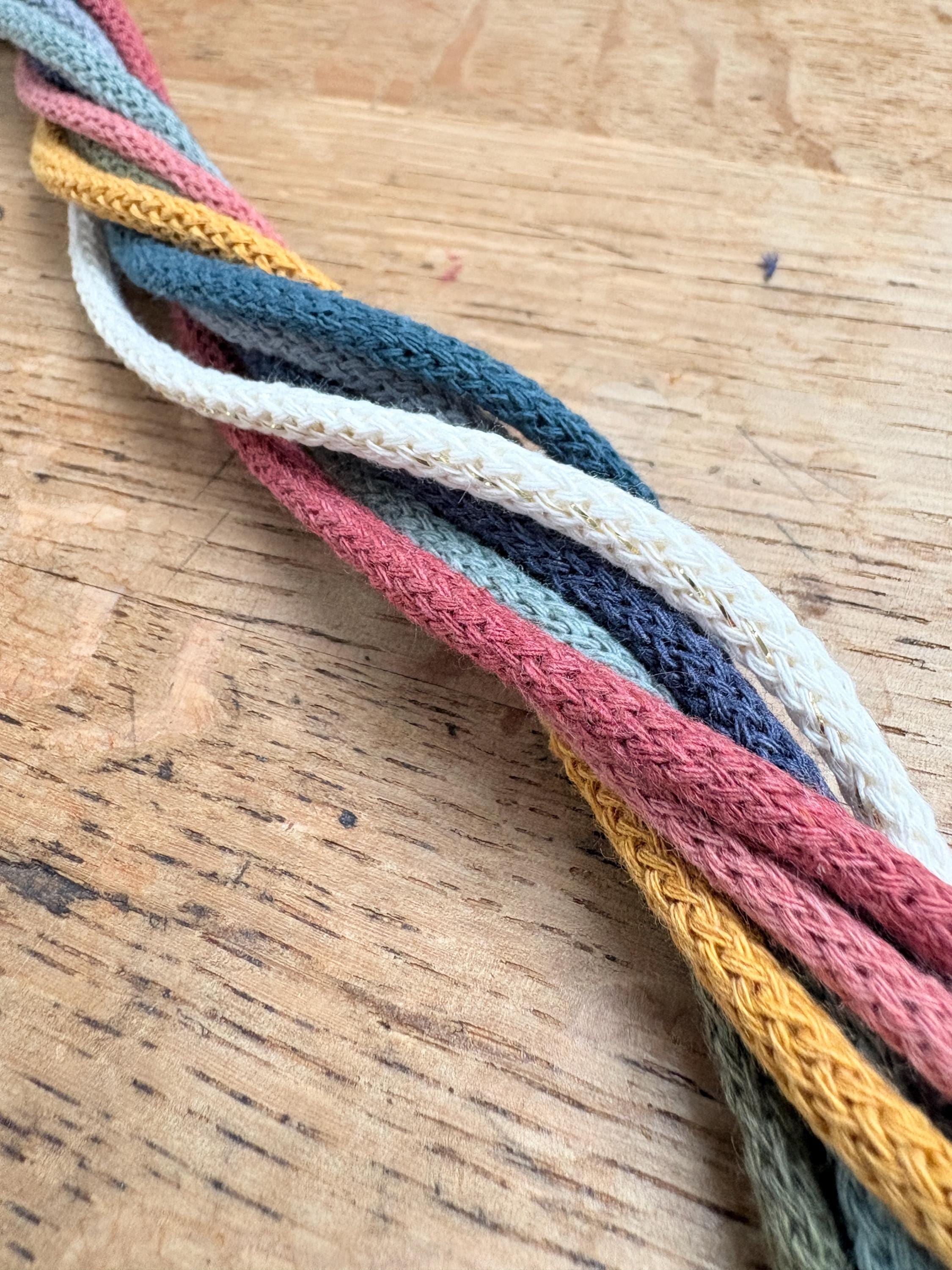 Cotton Drawstring Cord by the Metre - Recycled Braided 5mm - Etsy