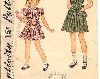 Simplicity 3546  Sewing Pattern  1940's Chlids Dress  ID570  Size 6