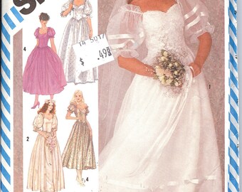 Simplicity 6241  Misses' Lined or unlined Fitted Brides' or Bridesmaids' Dress in Two Lengths   ID413A