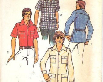 Simplicity 6956   UNCUT Teen and Men's Shirts   ID302