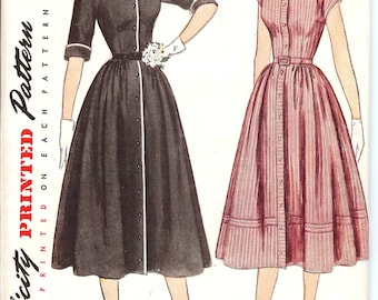 Simplicity 3510 Sewing Pattern 1940's Misses' One Piece Dress  ID569