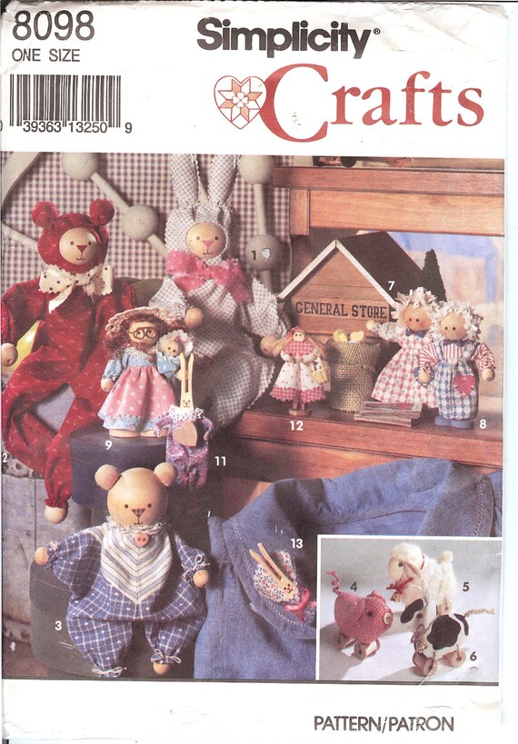 Patron De Couture Simplicity/McCall Pour Poupées Et Lapins - Neuf, Non Découpé - Adultes