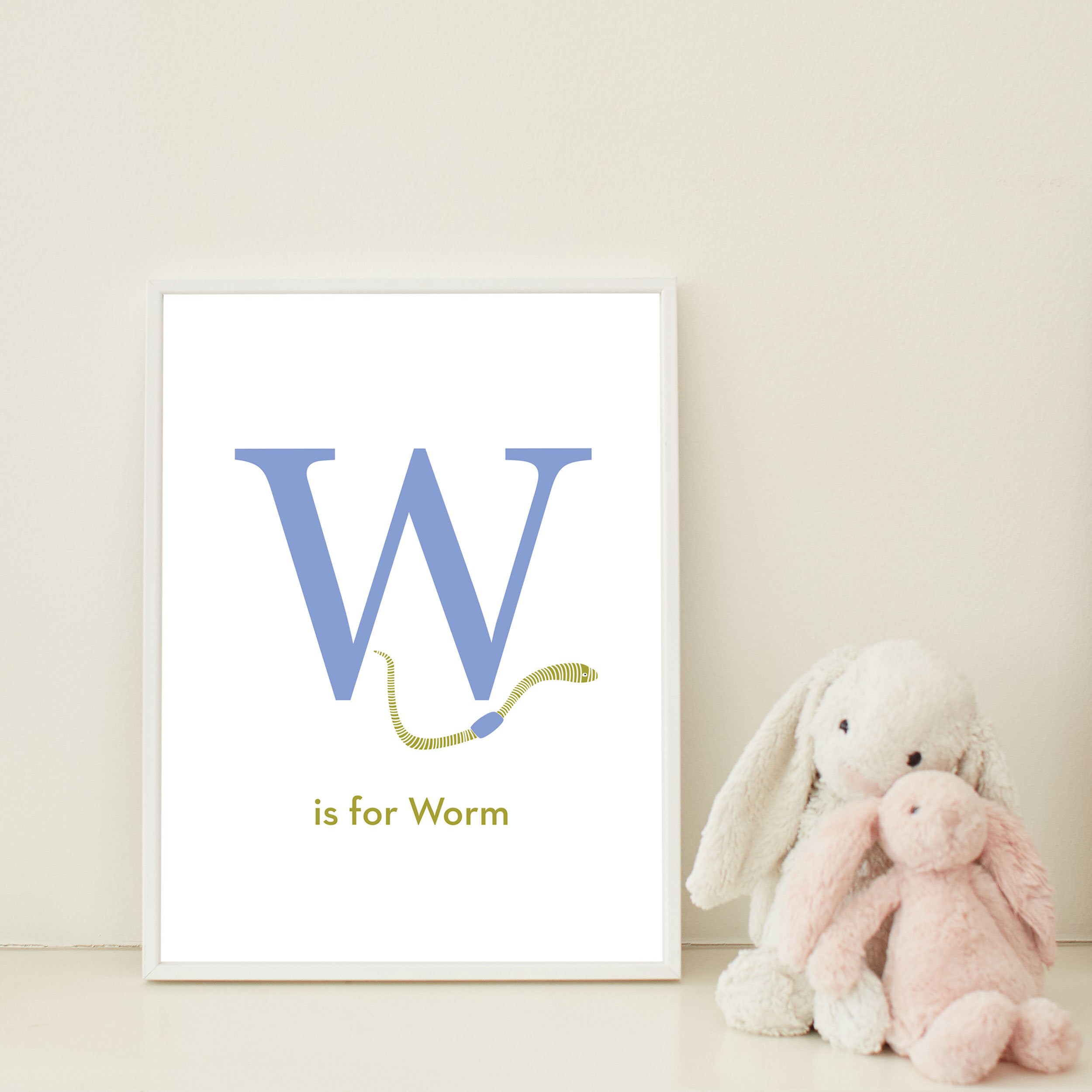 Letter W Alphabet Print Letter Poster For Nursery Kids Name Etsy