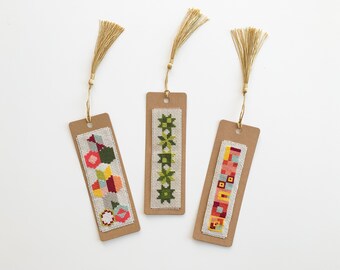 Cross Stitch Quilt Bookmarks - Seawolf Modern Cross Stitch - digital counted cross stitch PDF pattern - instant download - DIY crafts